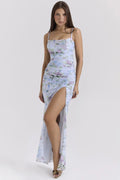 Floral Spaghetti Strap Slim Fit Maxi Dress
