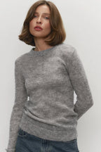 Mohair Round Neck Knit Top