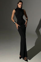 Sleeveless High Neck Maxi Dress