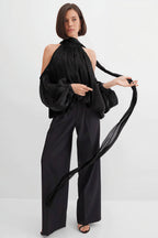 Unique Design Off Shoulder Long Sleeve Blouse