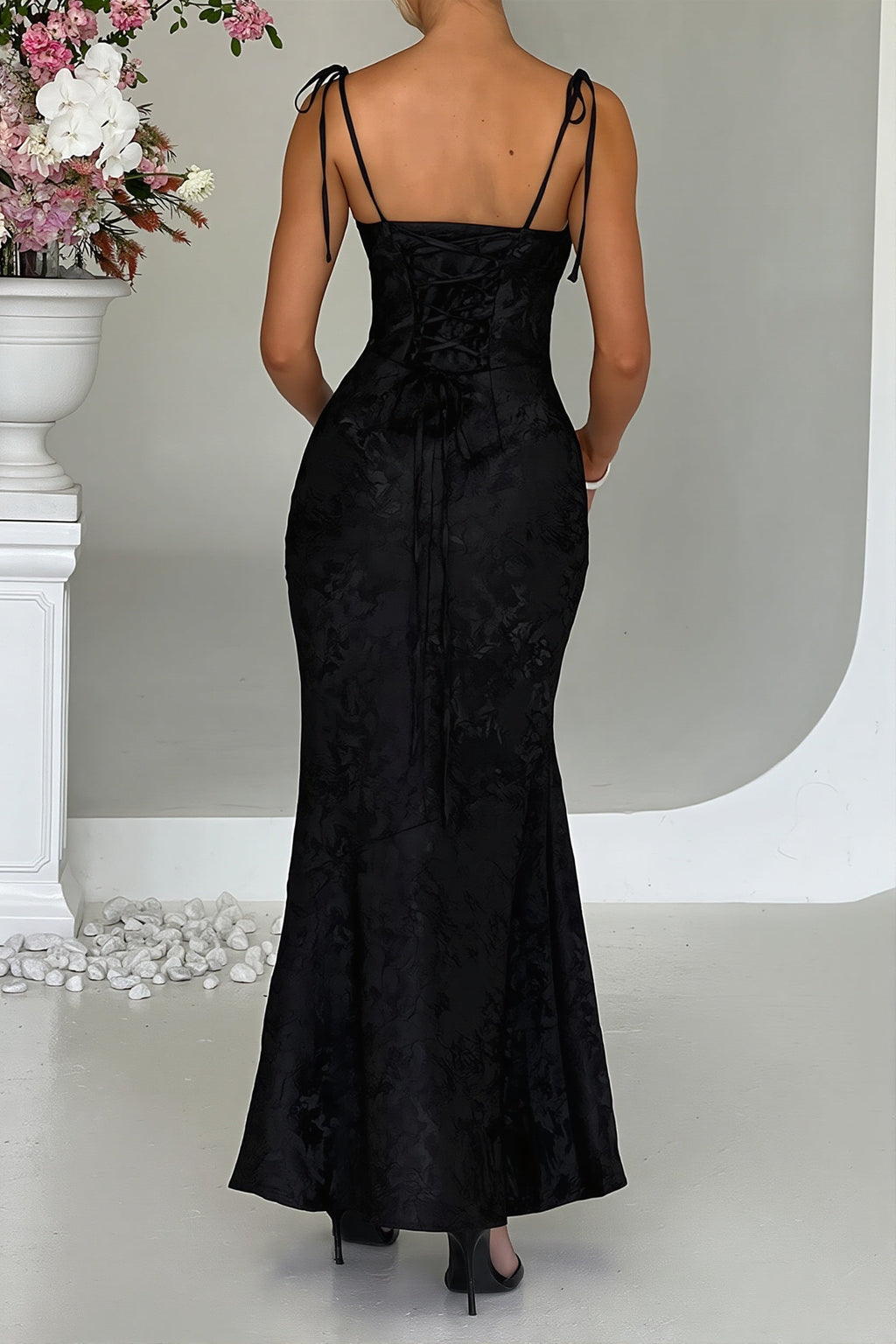 Jacquard Bodycon Cami Maxi Dress