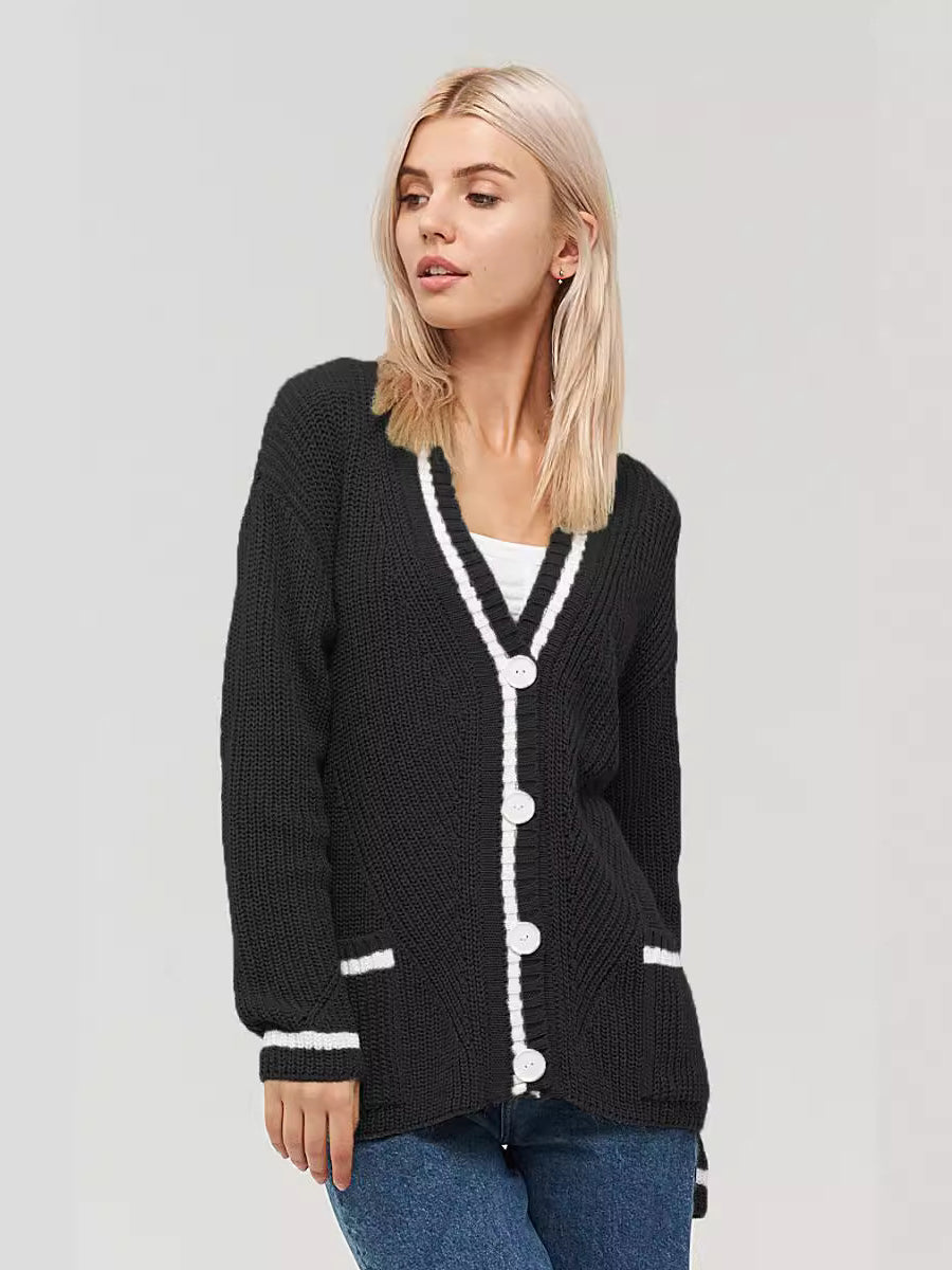 Colorblock Knit Cardigan