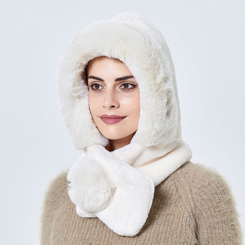 Damen Wintermütze aus festem Plüsch 