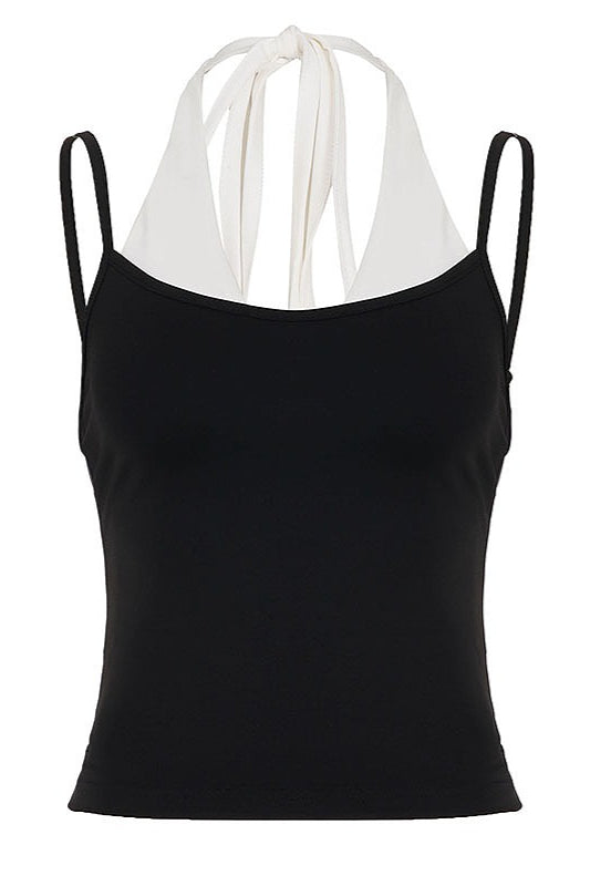 Sexy Casual Fake Two Piece Halter Top