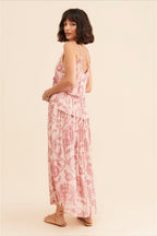 Boho Sleeveless Floral Print Maxi Dress
