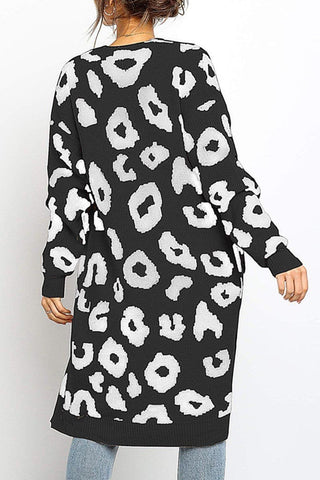 Suéter tipo cárdigan con estampado de leopardo, cómodo y dulce (3 colores) 