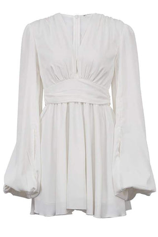 Vestido mini Amelia con escote en V profundo 