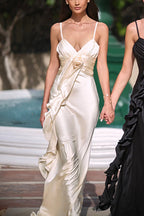 Floral Satin Slip Maxi Dress