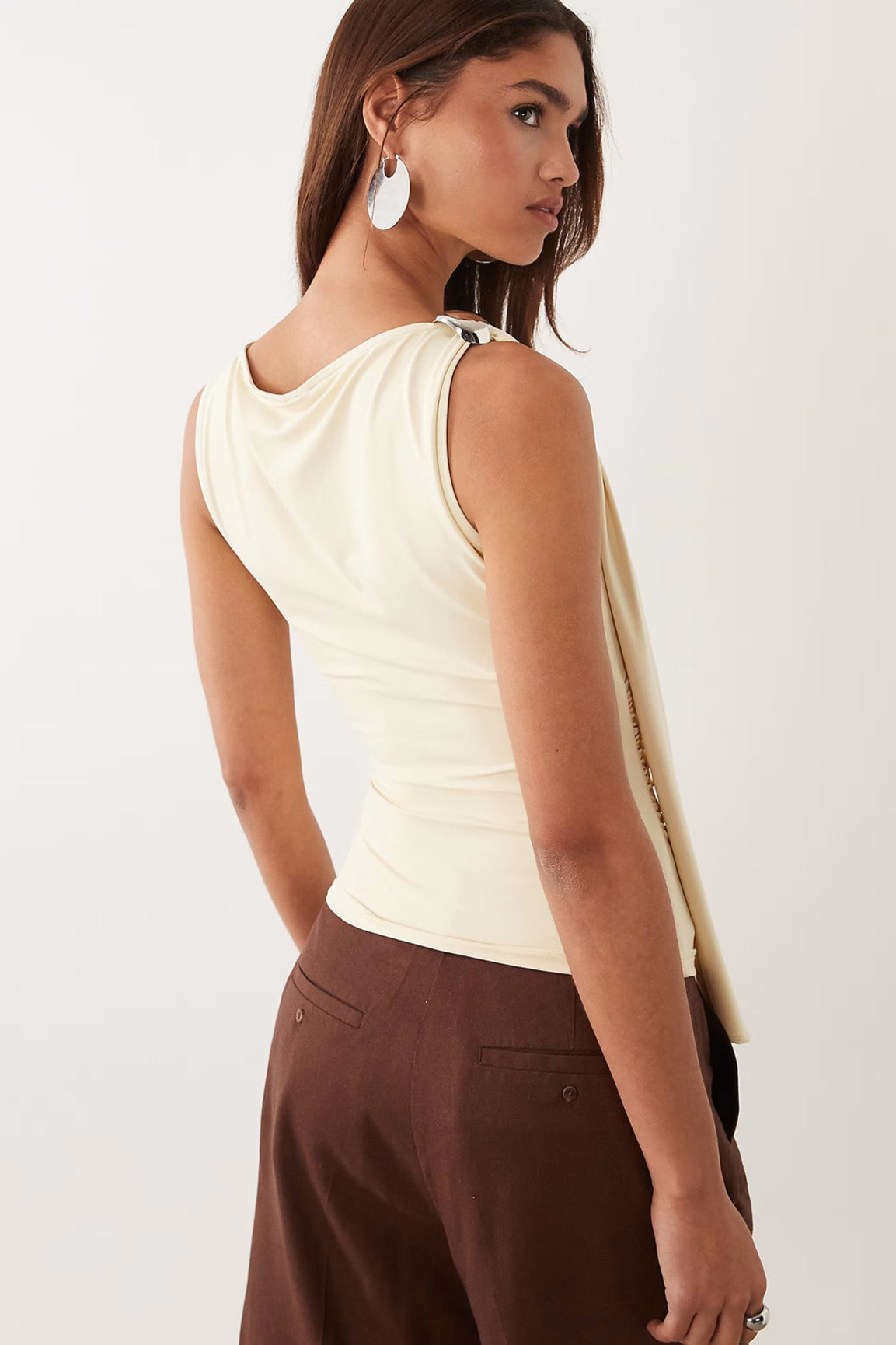 Minimal Asymmetrical Cropped Tank Top