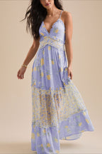Fresh Boho Floral Cami Maxi Dress