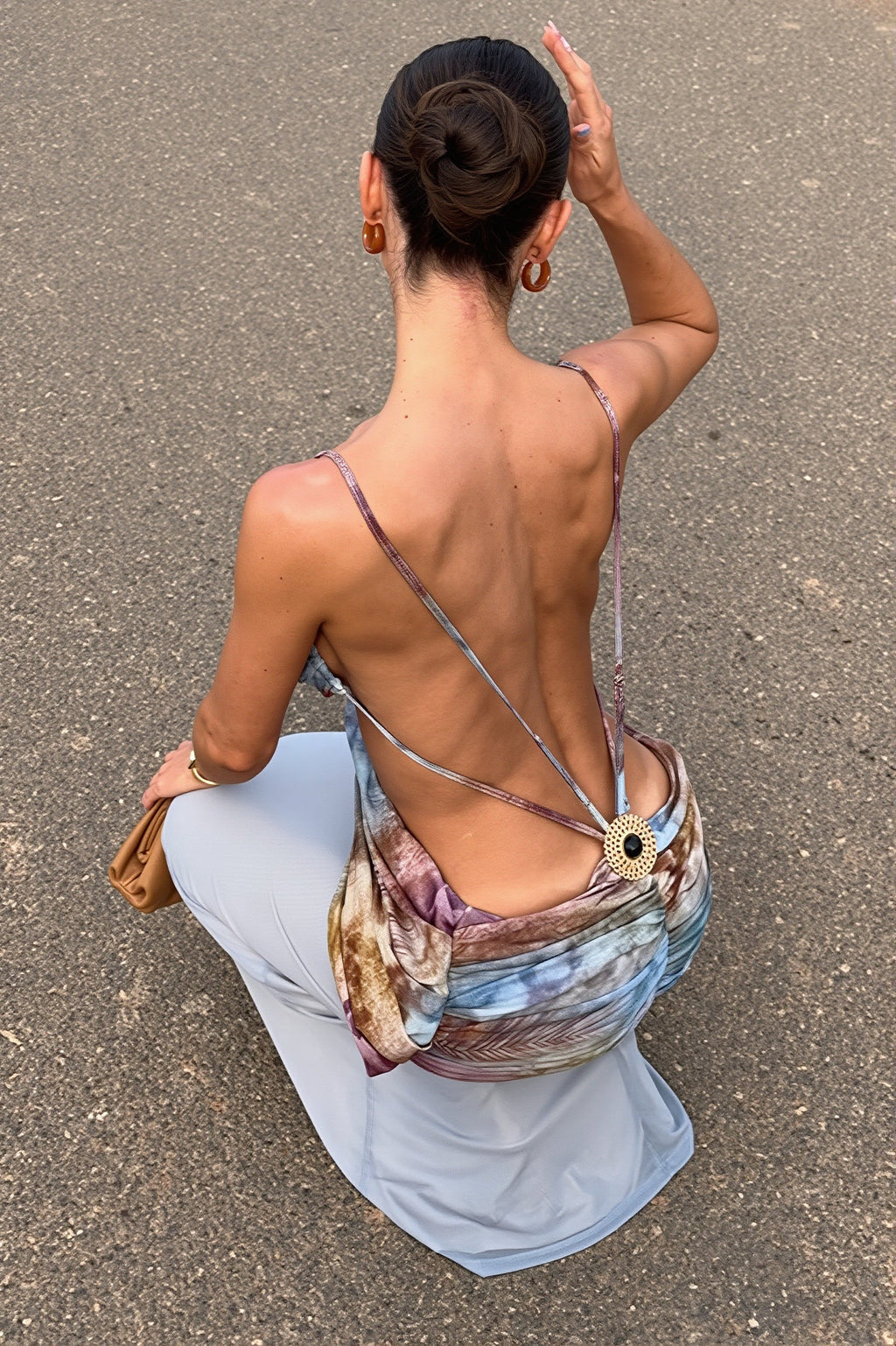 Sexy Backless Cami Vacation Maxi Dress