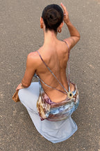 Sexy Backless Cami Vacation Maxi Dress