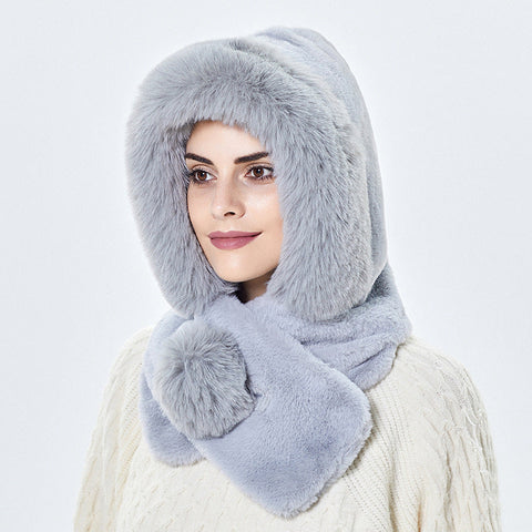Damen Wintermütze aus festem Plüsch 