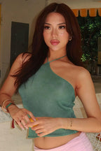 Sexy Solid Knit Slim Halter Top