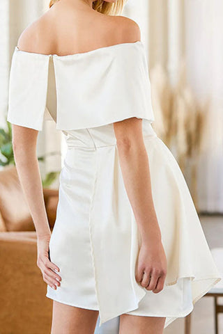 Cotton Linen Solid Color Loose Round Neck Short Sleeve Tank Dress