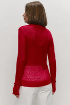 Mohair Round Neck Knit Top