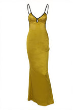 Sexy Solid Cami Lace Up Backless Bodycon Maxi Dress