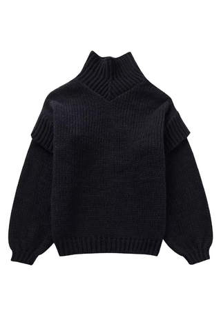 Loose Long Sleeve Turtleneck Sweater