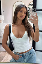 Milk Silk Strap Detailed Fitted Cami