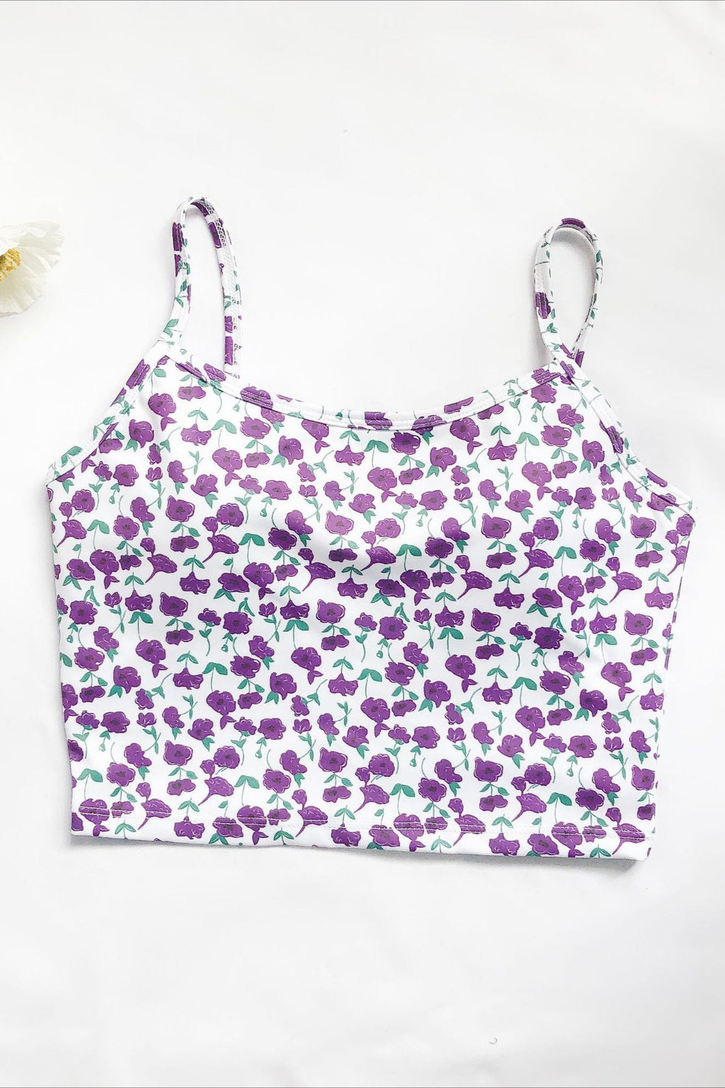 Floral Cropped Padded Cami Top