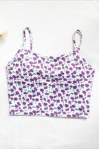 Floral Cropped Padded Cami Top