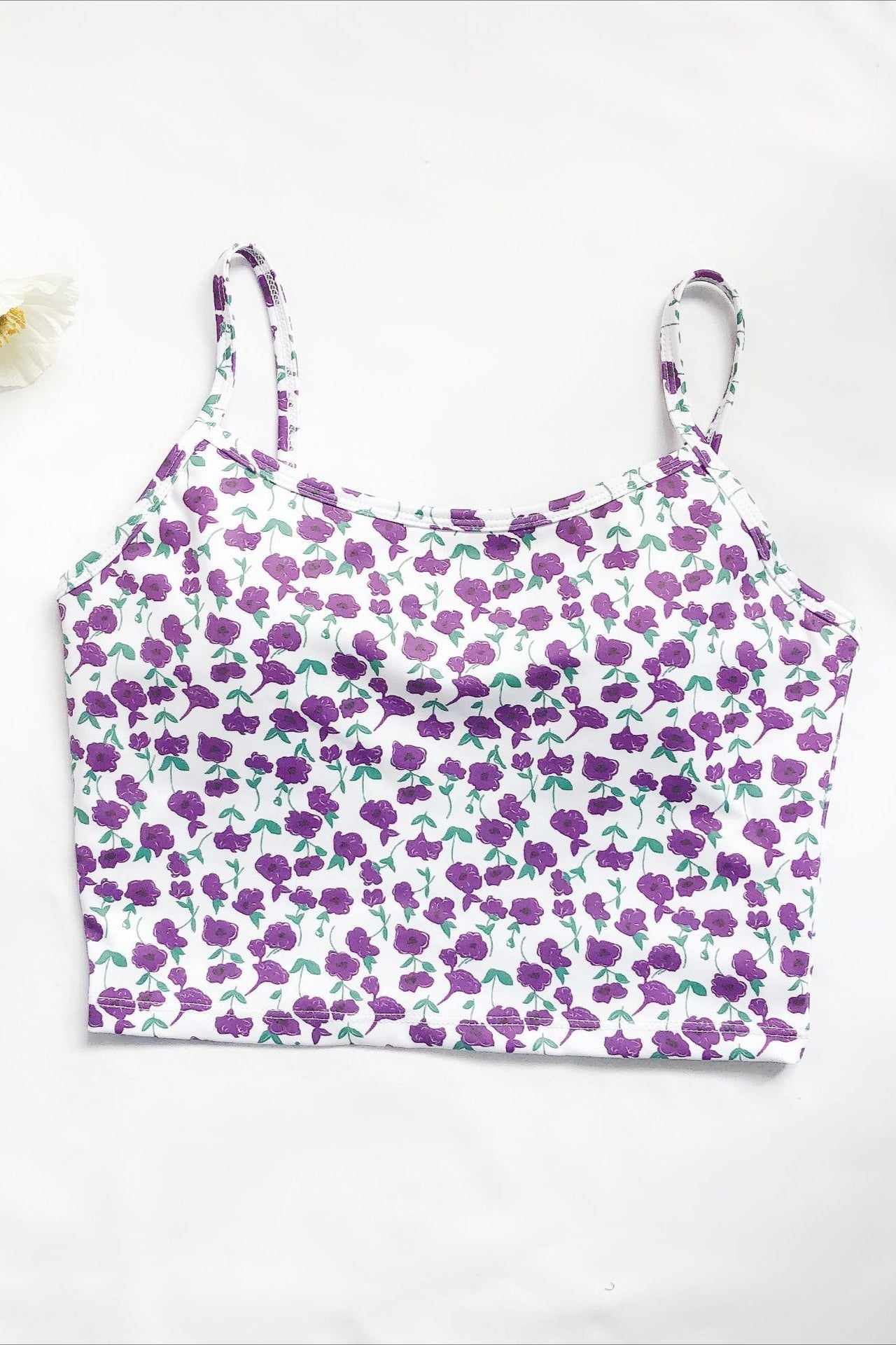 Floral Cropped Padded Cami Top