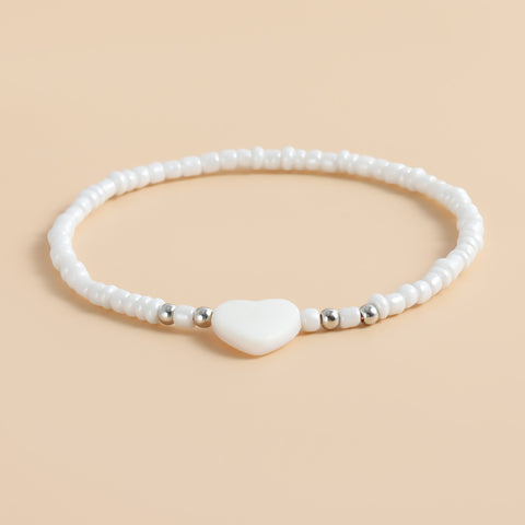 Perlenherz Halskette Ring Armband 