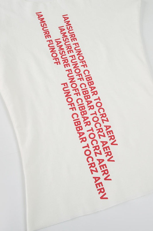 Casual Street Sexy Letter Print Minimalist T-shirt