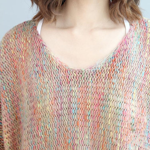Vestidos de suéter casuales multicolores de color rosa claro, vestidos de punto cálidos de lana de talla grande 2021 