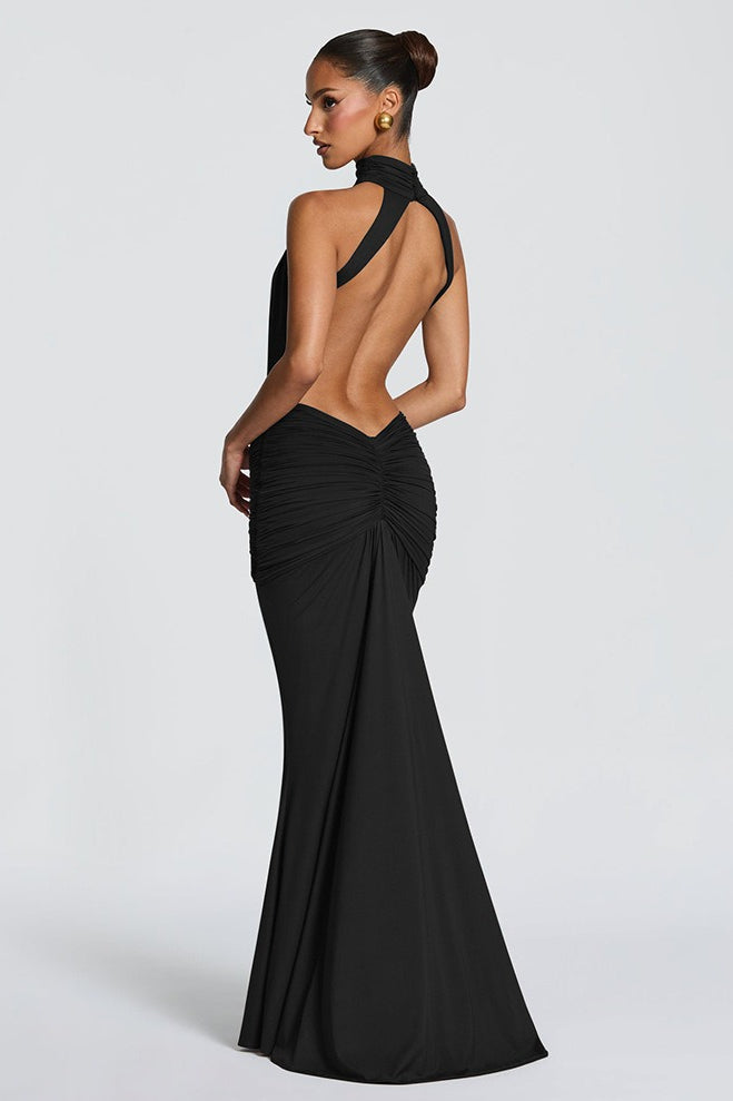 Sophisticated Backless Mermaid Fit Maxi Dress