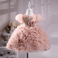 Vestido de fiesta para niña pequeña, vestido de princesa con diseño de pastel esponjoso para desfile de verano, comunión 