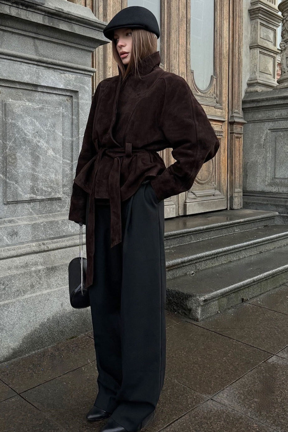 Suede Vintage Long Sleeve Jacket