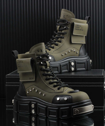 Botas elegantes de piel sintética con plataforma Rose 