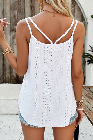 Lässige Oberteile mit Doppelträgern und V-Ausschnitt 