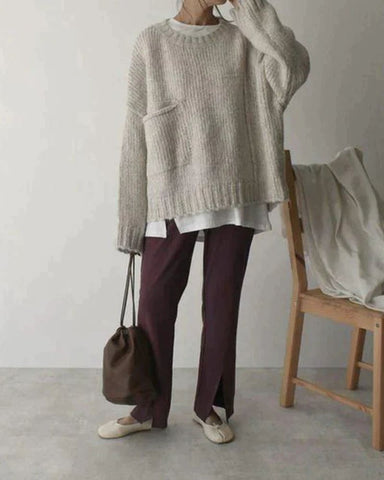 MAEVE - Suéter oversize con bolsillo delantero 