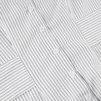 Striped Button Down Shirt Tie Waist Lapel Blouse