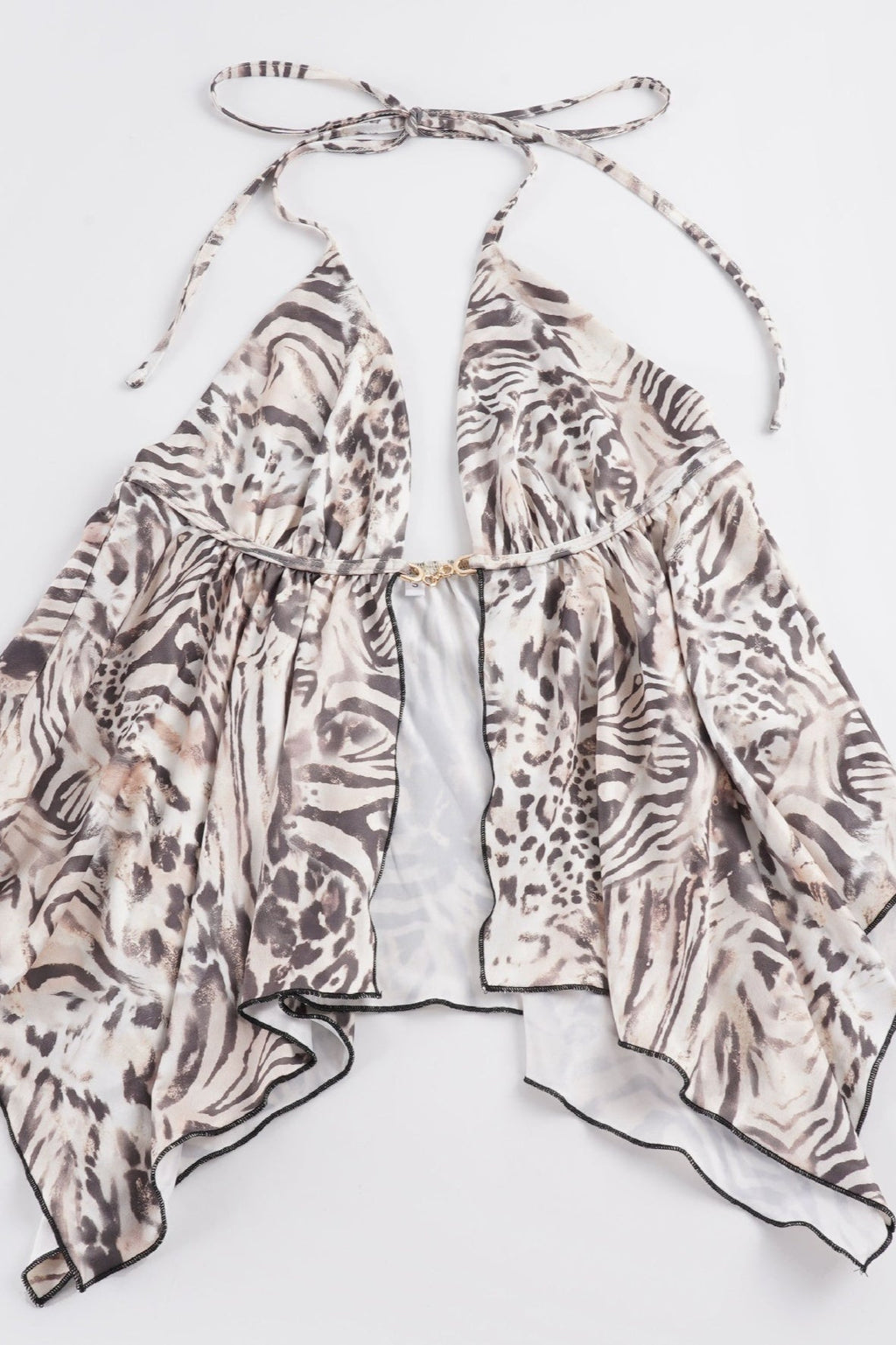 Sexy A Line Animal Backless Halter Top