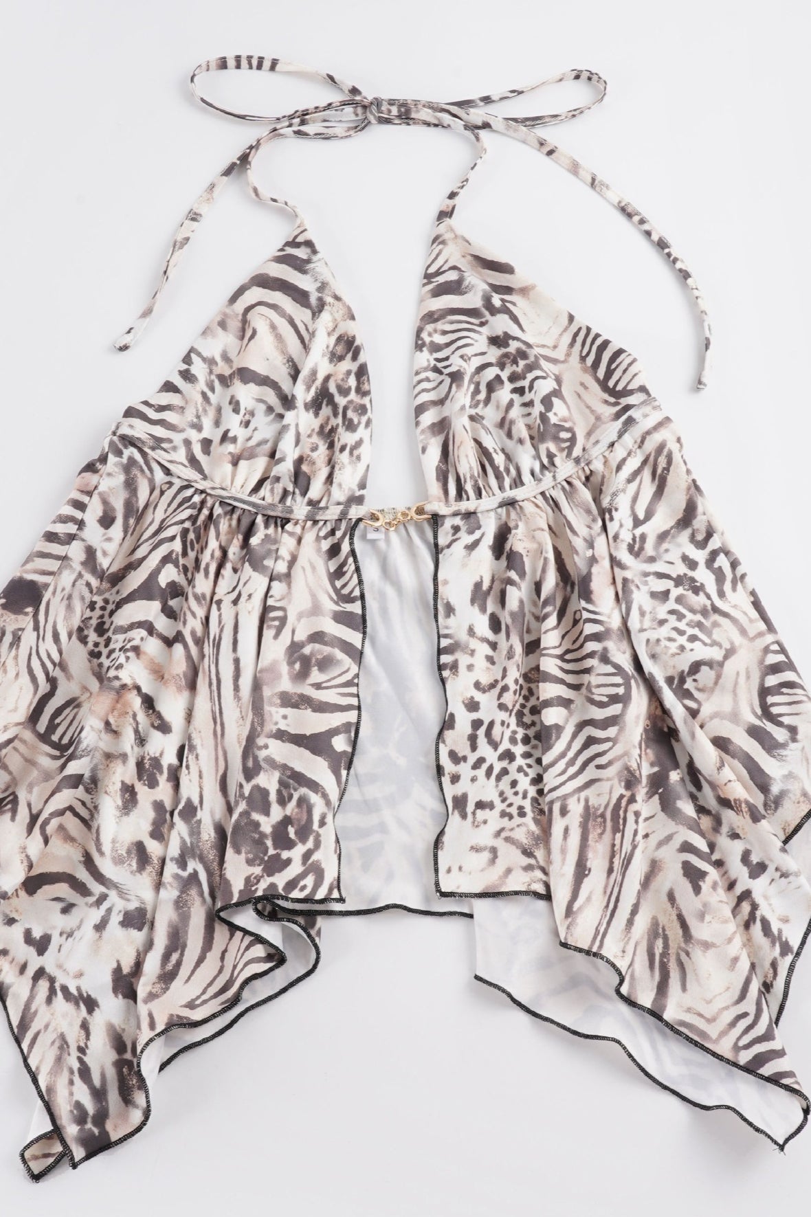 Sexy A Line Animal Backless Halter Top