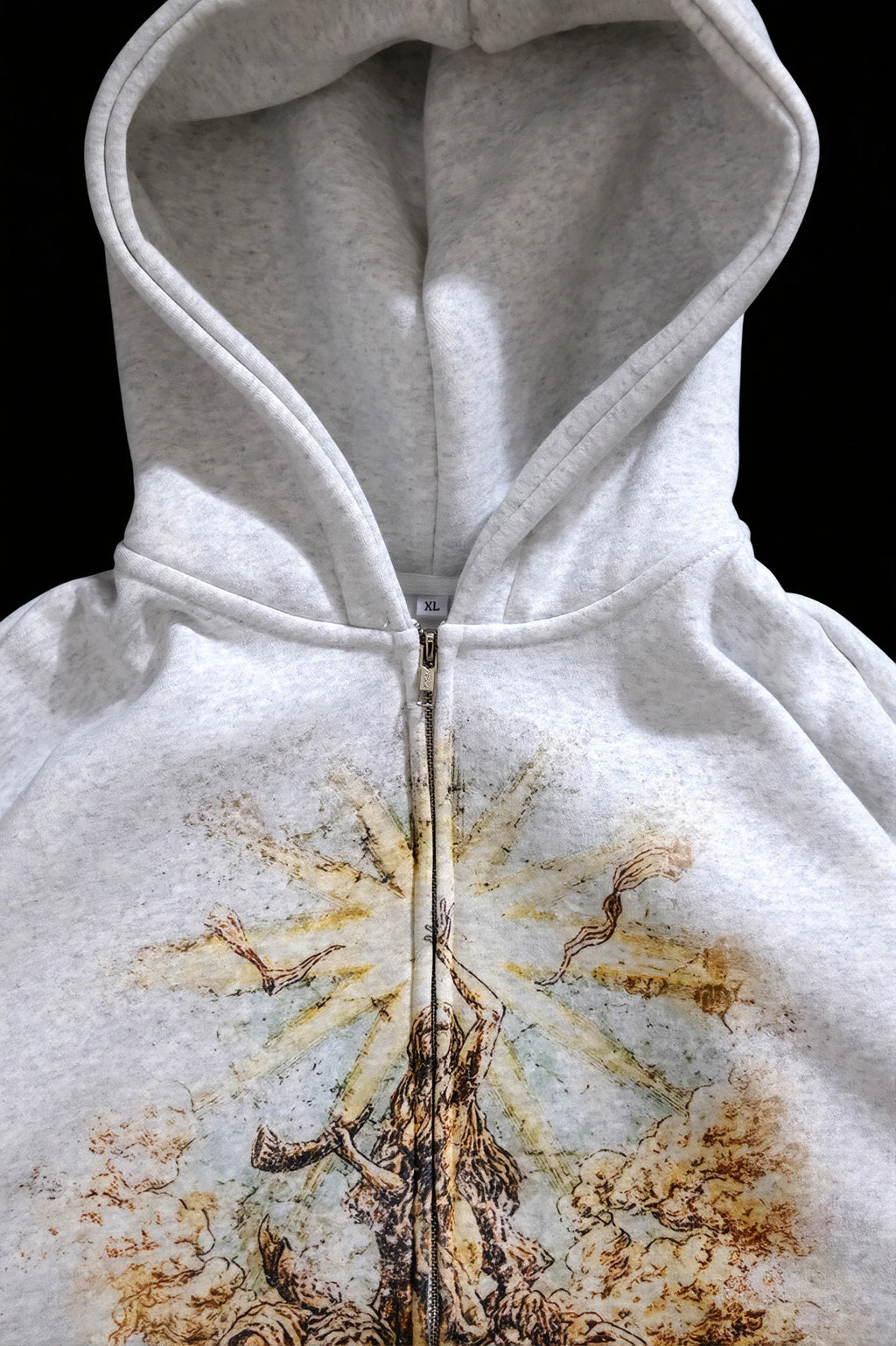 Anime Graphic Zip Street Hoodie