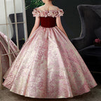 Kleid für die Erstkommunion, festliches Kleid für Mädchen, Prinzessinnenkleid für die Taufe, Kleid mit weitem Saum 