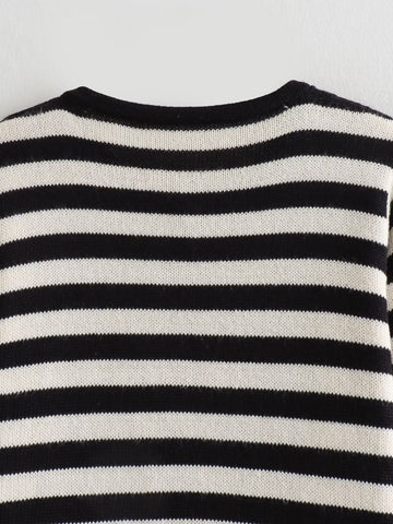 Early Autumn Women Clothing Casual Classic All Match Knitted Cardigan