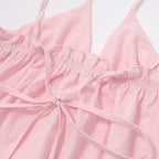 Sexy Solid Slim Tie Cami Top