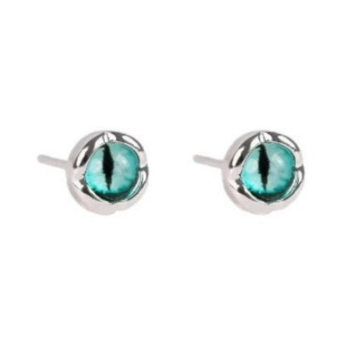 Pendientes de ojo de diablo de moda en plata de ley 