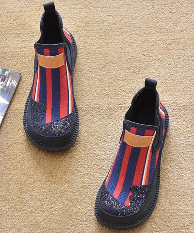 Roter Denim-Stoff 2025 Neue Spleiß-Stiefeletten 