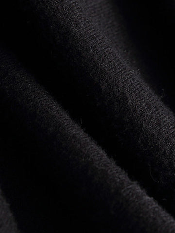 Fledermausärmel High-Low Einfarbiger Strickpullover mit U-Boot-Ausschnitt 