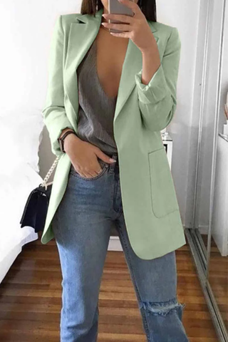 Traje elegante con blazer de bolsillo (5 colores) 