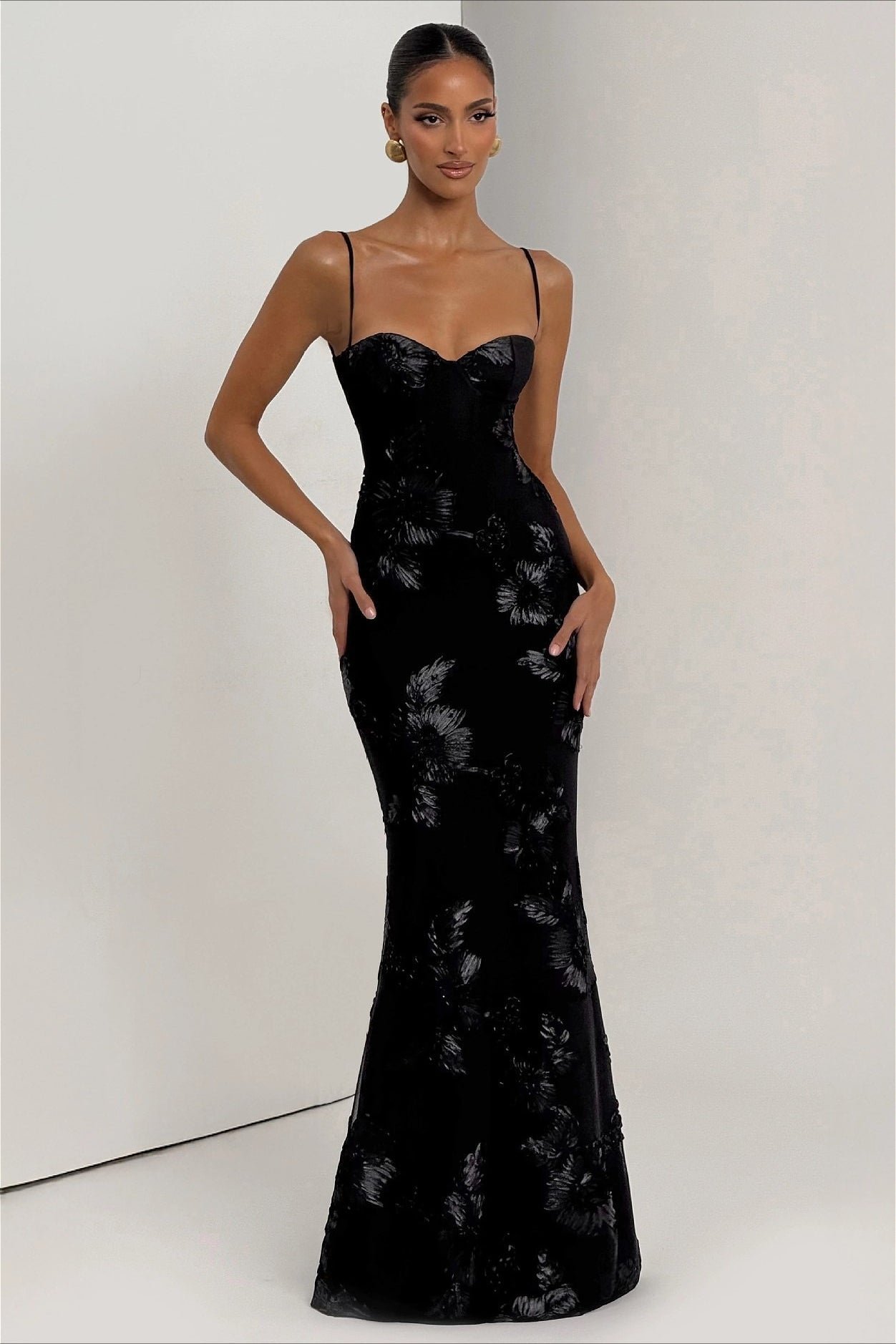 Floral Backless Tie Cami Maxi Dress