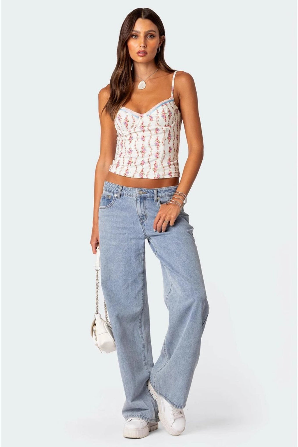 Vintage Chic Floral Crop Cami Top