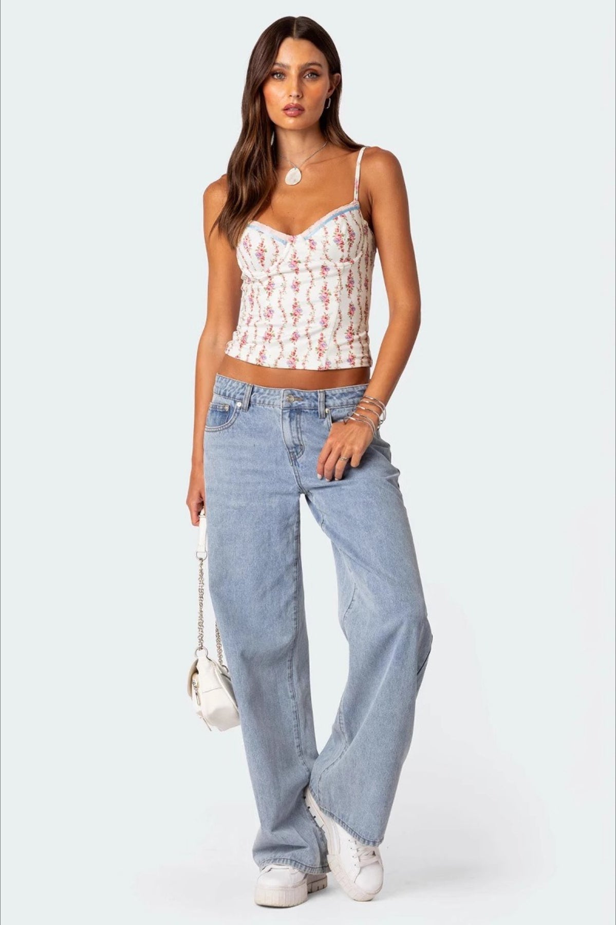 Vintage Chic Floral Crop Cami Top
