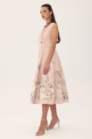 Hannah – Ärmelloses Midikleid mit Blumenmuster 